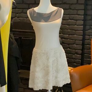 Elegant Cream Lace Skirt